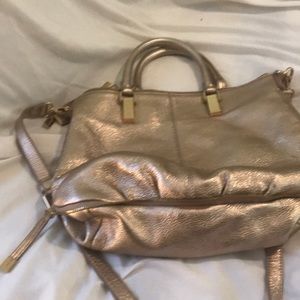 Gold Vince Camuto Handbag with shoulder strap